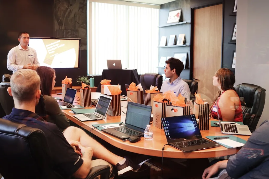 Professional business meeting and management advisory